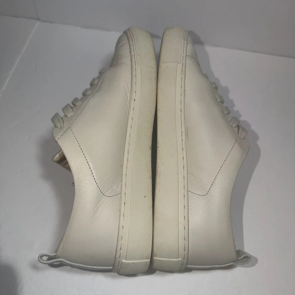 Kanebei‎ Women's Cream Leather Sneakers size 38 or us 7.5